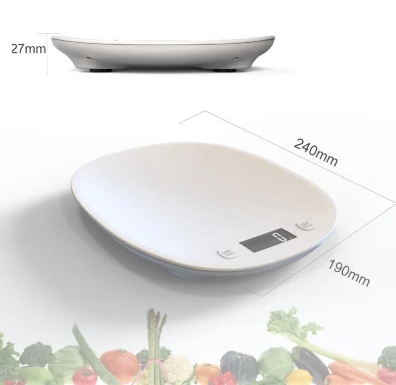 New 10kg Large Scale Dish-Shaped Concave Food Kitchen Scale