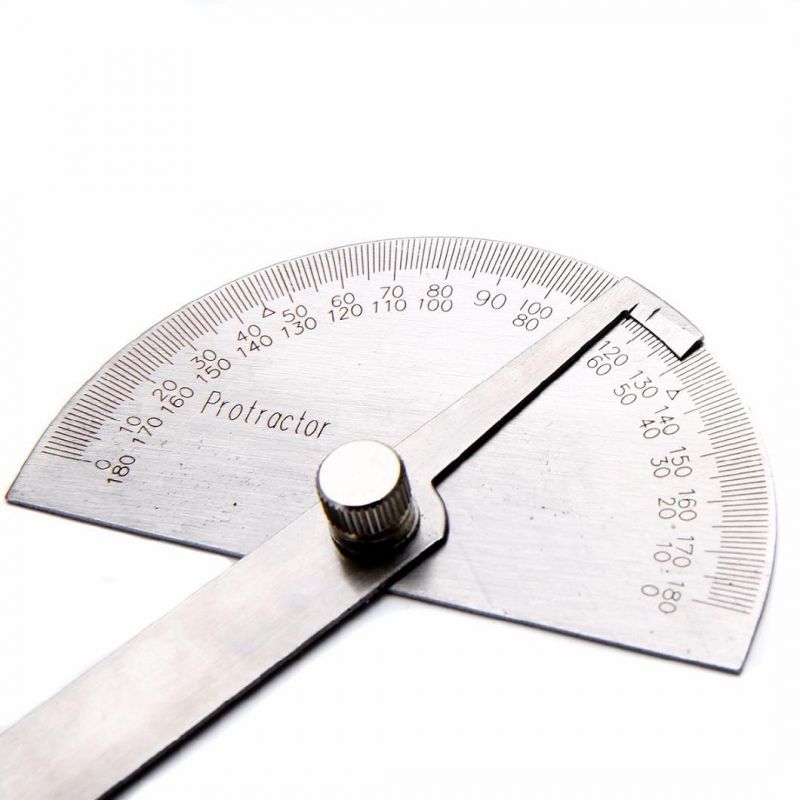 1PC 180 Degree Protractor Angle Ruler Stainless Steel Measuring Tool 198X53X14mm for Woodworking