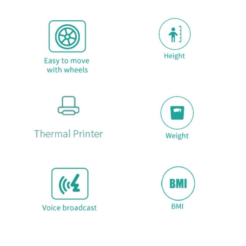 Electronic Coin Operated Weight and Height Measuring Machine with BMI and Thermal Printer