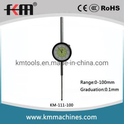 0-100mm Dial Indicator Gauge with 0.1mm Graduation