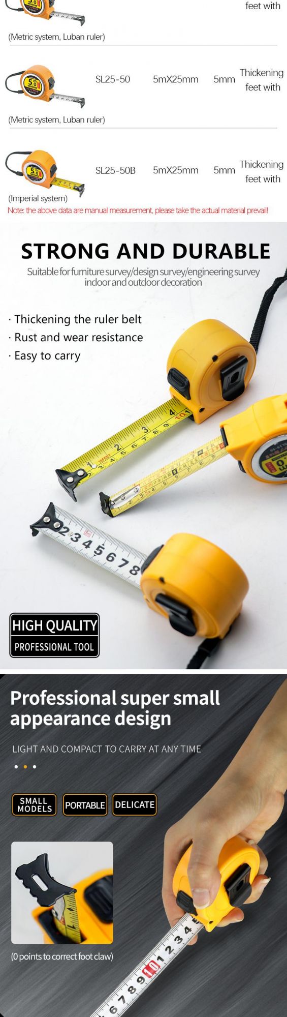 High-Grade Extra-Small Tape Measure