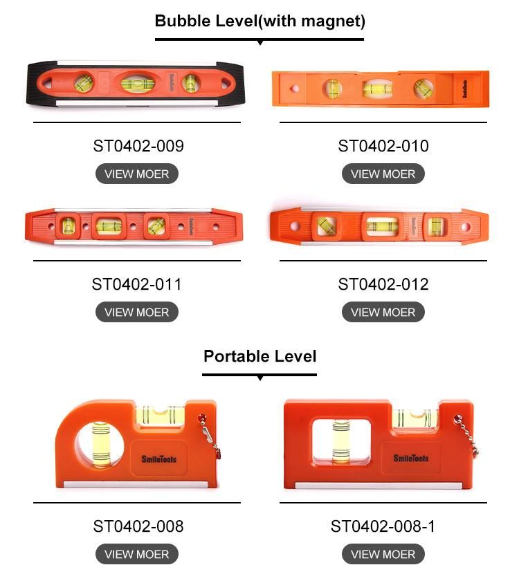 Magnetic Measuring Tools Aluminum Alloy Spirit Level with Three Bubbles