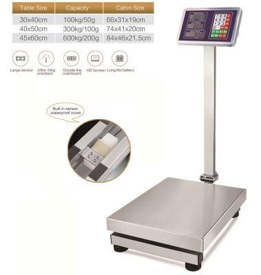Tcs Electronic Price Platform Scale Manual Waterproof Digital Platform Scale 300kg