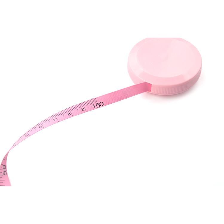 60-Inch 1.5 Meter Soft Pink Retractable Measuring Tape, Pocket, Body Tailor Sewing Craft Cloth Tape Measure