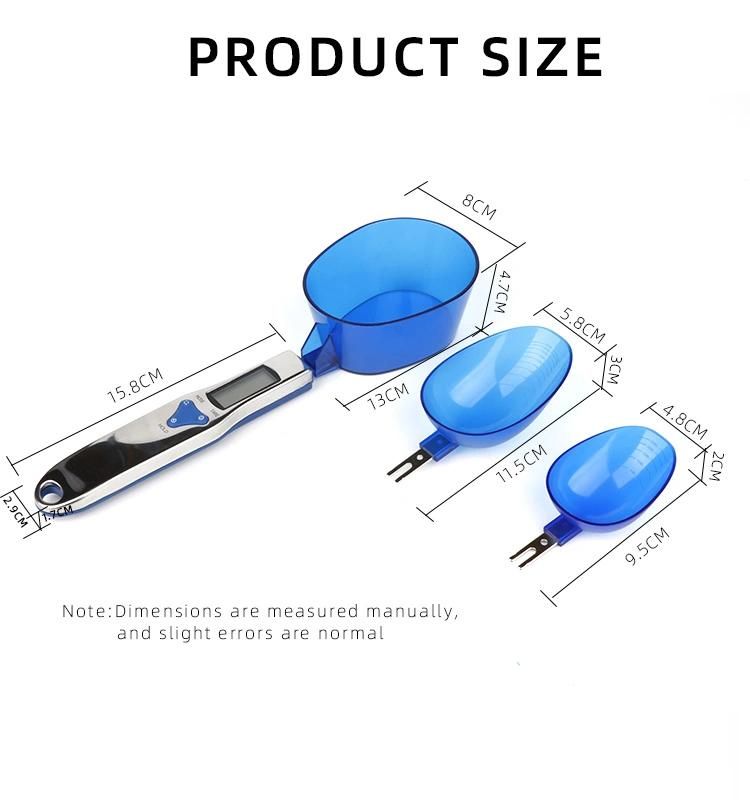 Stainless Steel Body Plastic Scoop Digital Spoon Scale 500g