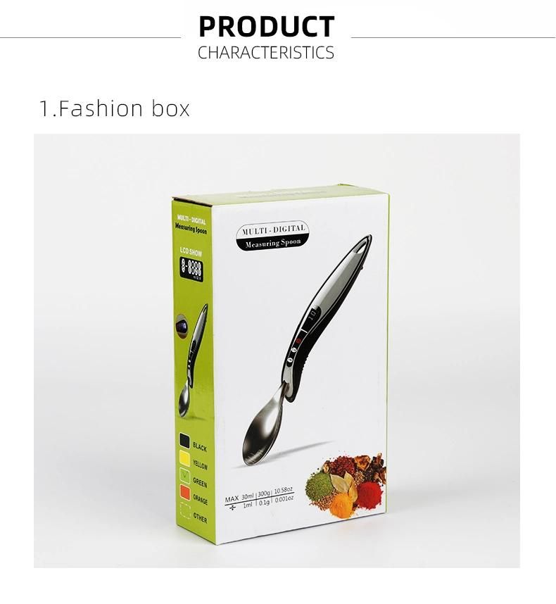 Stainless Spoon LCD Digital Kitchen Weighing Scale 300g 0.1g