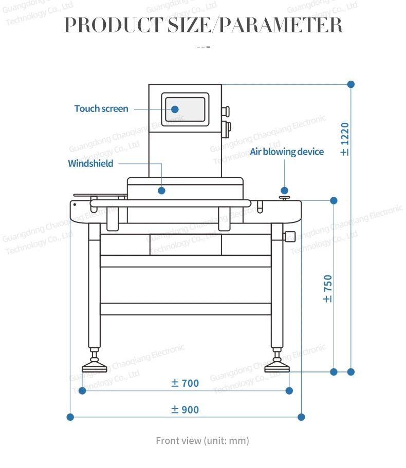 Cq Series Weight Check Machine Automatic Stainless Steel Check Weigher