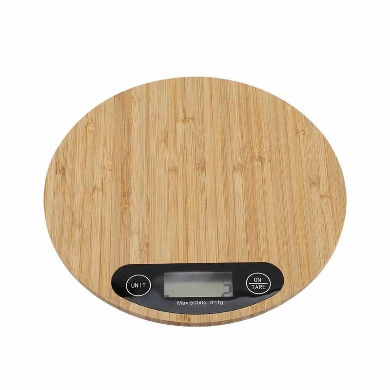 Electronic Digital Bamboo Kitchen Scale Food Weighing Scale