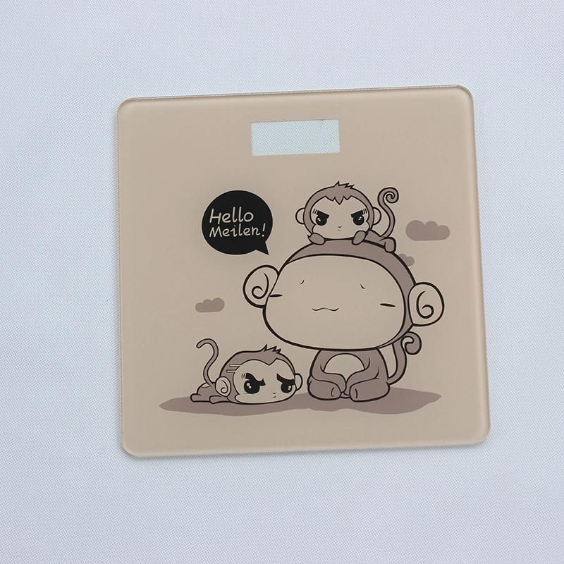 Cartoon Body Scale Electronic Balance Tempered Cover Panel Glass Plate