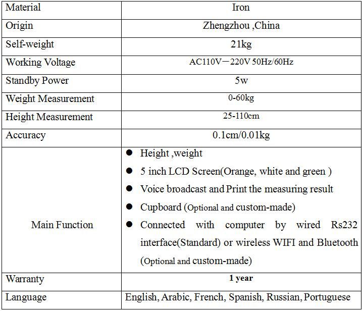 Dhm-3001b Height and Weight Scale for Baby Ultrasonic Child Scale