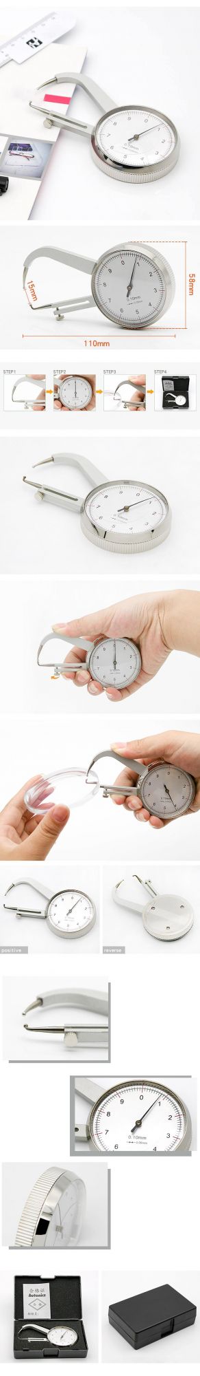 Lens Thickness Measuring Device/Clock/Gauge