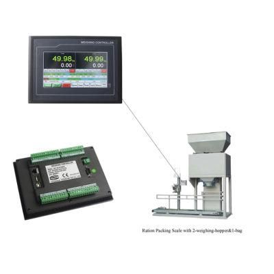 Supmeter 2-Hopper/Scales Bag Filling Weight Instrument, Weight Controller for Rice Bag Sewing machinery