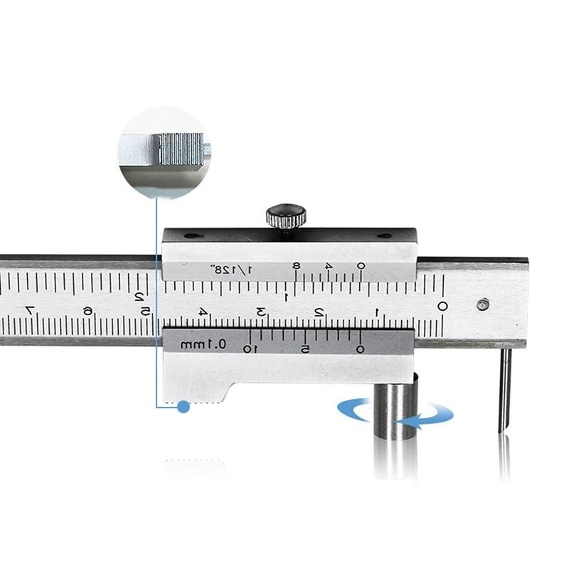 Pilihu 0-200mm Vernier Caliper Scriber Gauging Ruler Measuring Instrument Tool