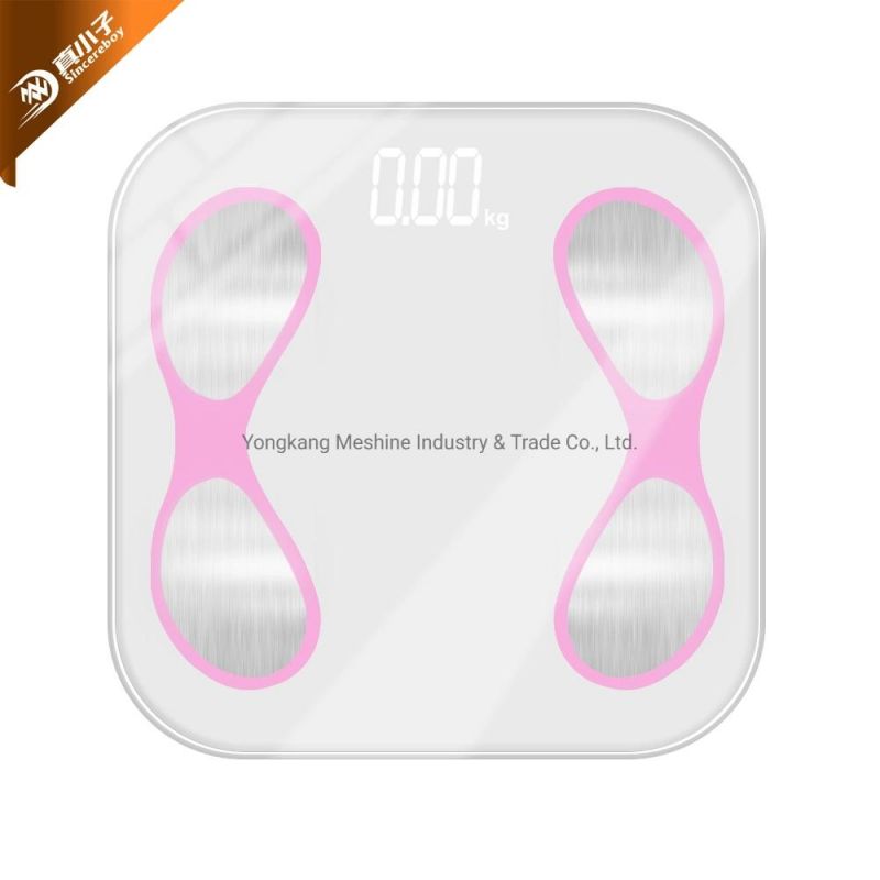 Bluetooth Body Fat Scale with LED Display and Tempered Glass Platform