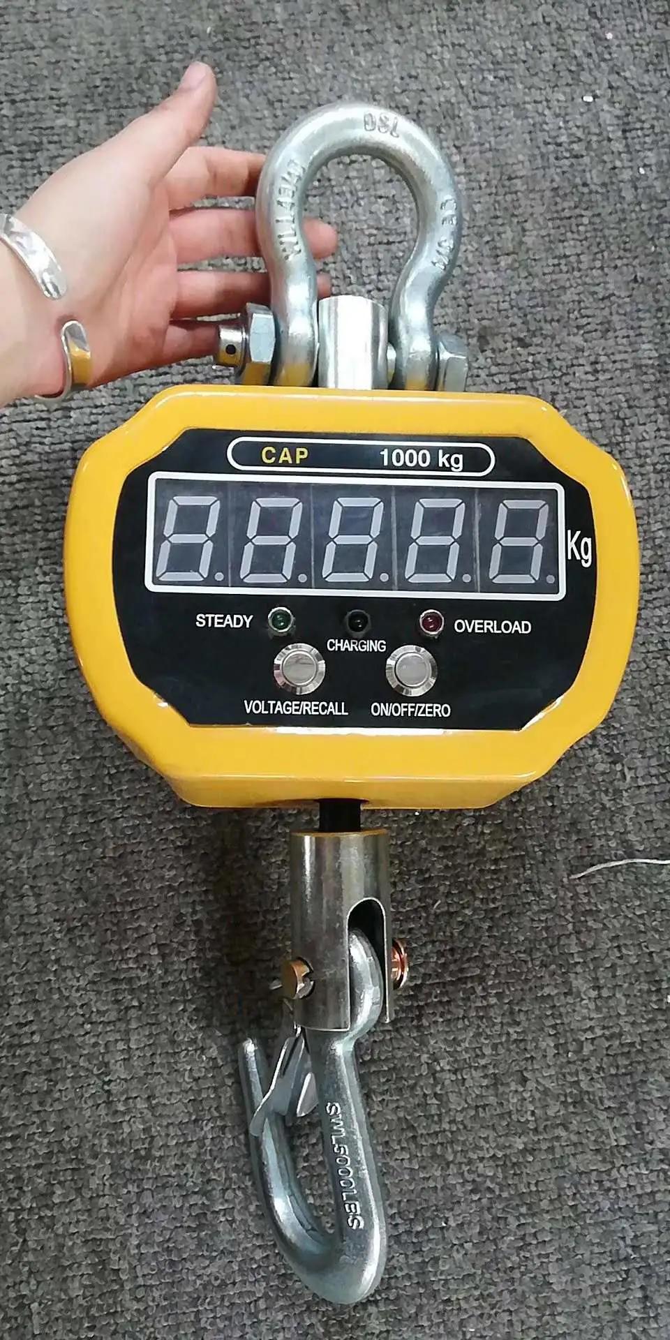 Portable Digital Crane Scale, High Precision 1000kg 2000lbs