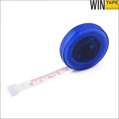 150cm Transparent Blue Round Case Sewing Measuring Tape Rt-199