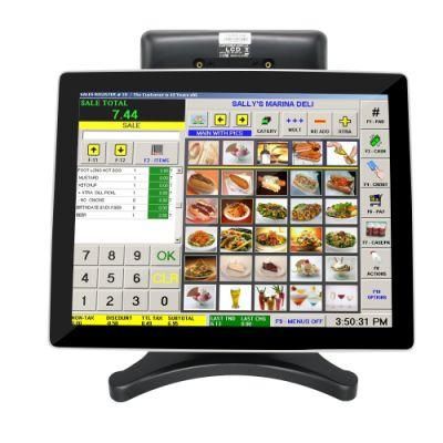 All in One Restaurant Ordering Windows10 OS Full Set 15 Inch Touch Screen POS System