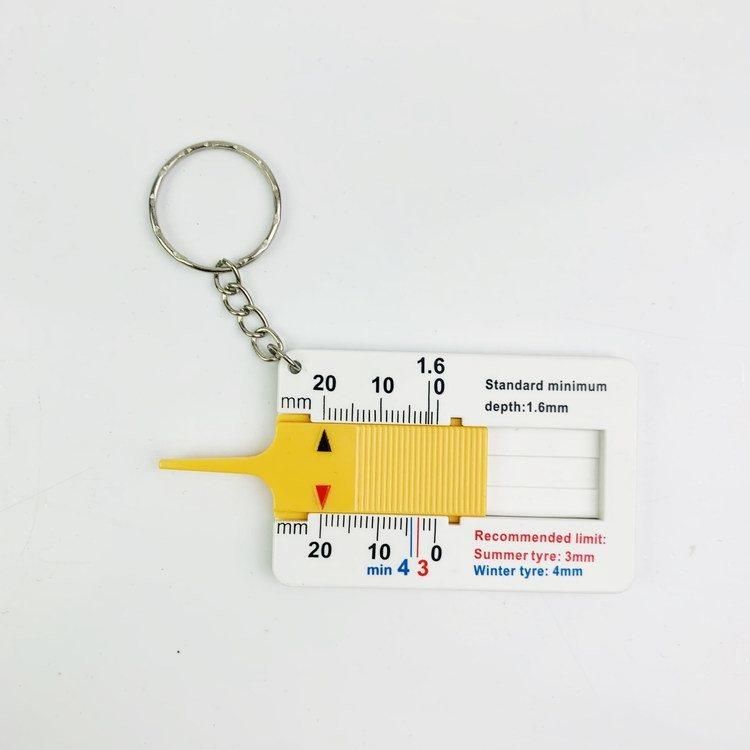 Plastic Keyring 0-20mm Plastic Tire Tester Tread Depth Gauge