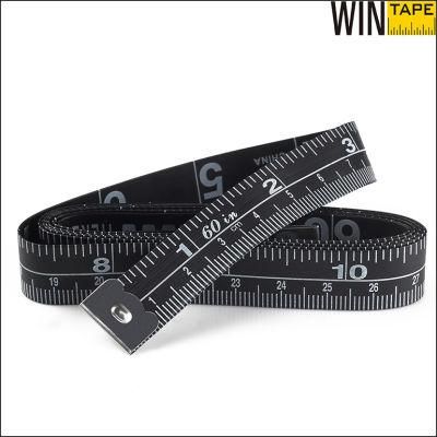Black Tailor Tape Measure PVC Fiberglass Soft 1.5m Tape Ruler