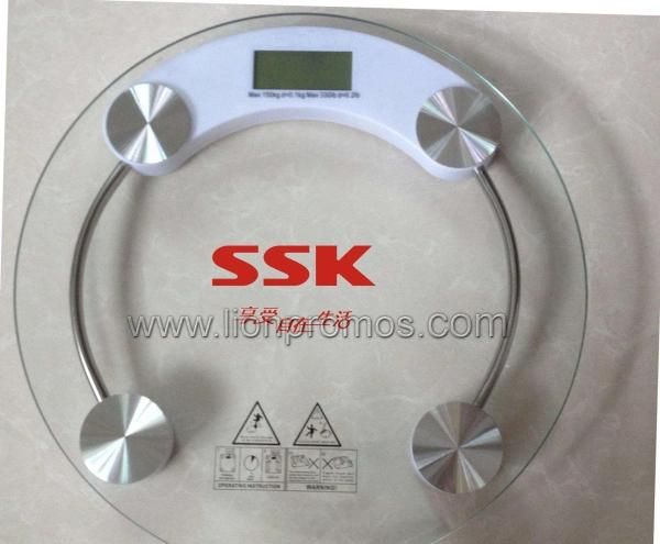 Bank Insurance Promotional Gift Glass Electric Bathroom Weight Scale