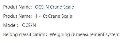 Hanging Hook Type 1t~10t Automatic Aluminum Crane Scale with Standard Rechargeable Battery and Standard Remote Controller