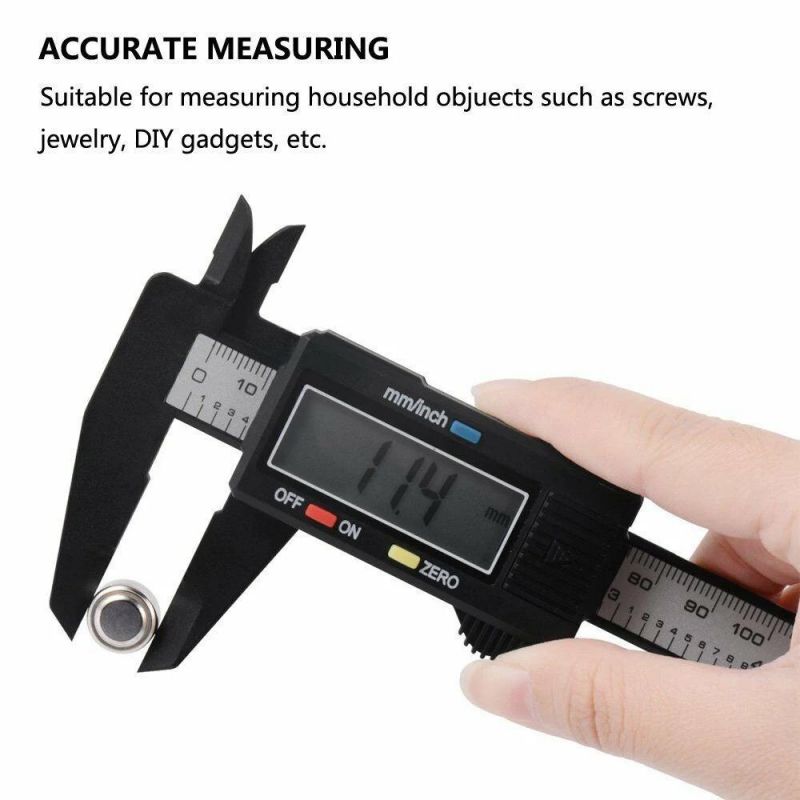 Digital Vernier Caliper Electronic Gauge 150mm 6inch Carbon Fiber Micrometer