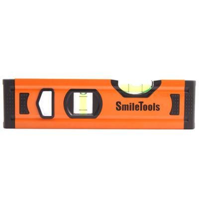 Mini Spirit Level Aluminum Material Hand Tool Construction Tool Orange 90 +180 Degree Spirit Level Bubble