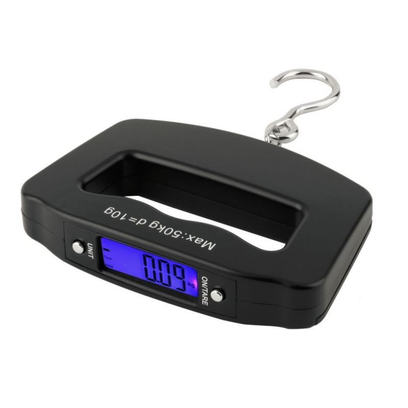 50kg/10g LCD Digital Luggage Belt Handheld Portable Electronic Hanging Scale