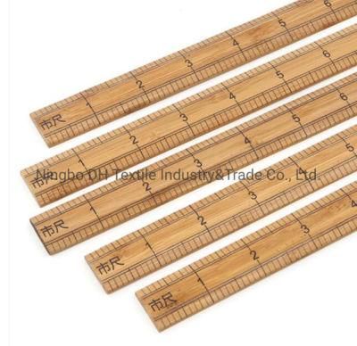 Good Quality Bamboo Ruler Inch Tailor&prime;s Ruler Measure Clothing Ruler Cloth Piece Straight Ruler Market Inch 1 Meter 1 Foot From China Factory