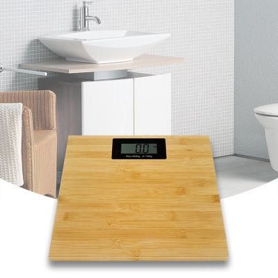 Bamboo Bathroom Weight Digital Weighing Body Scale