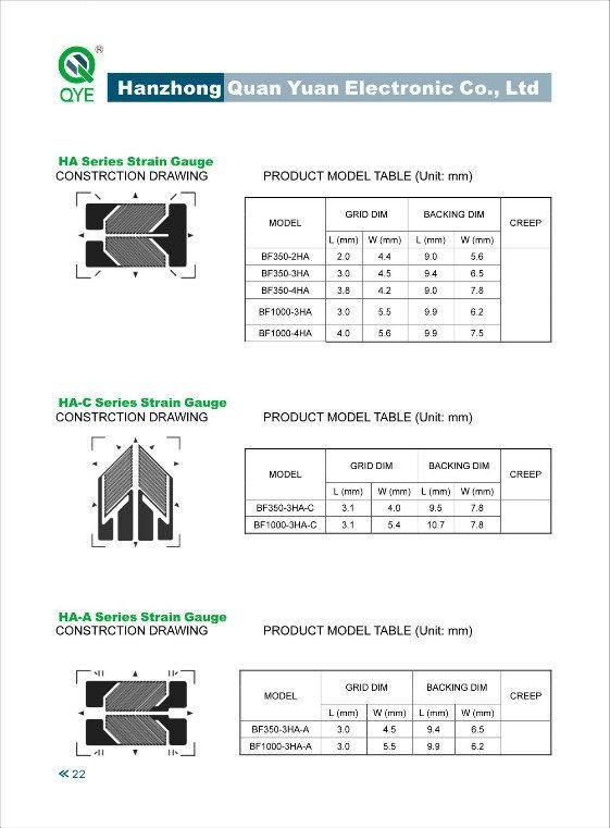 AA Type Strain Gauge for Stress Analysis