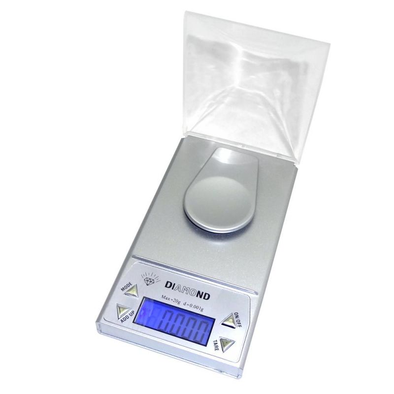 20g/0.001g The Micro Jewelry Scale, High Precision Jewelry LCD Digital Electronic Balance Weight Scale Lab Weight Milligram Scale