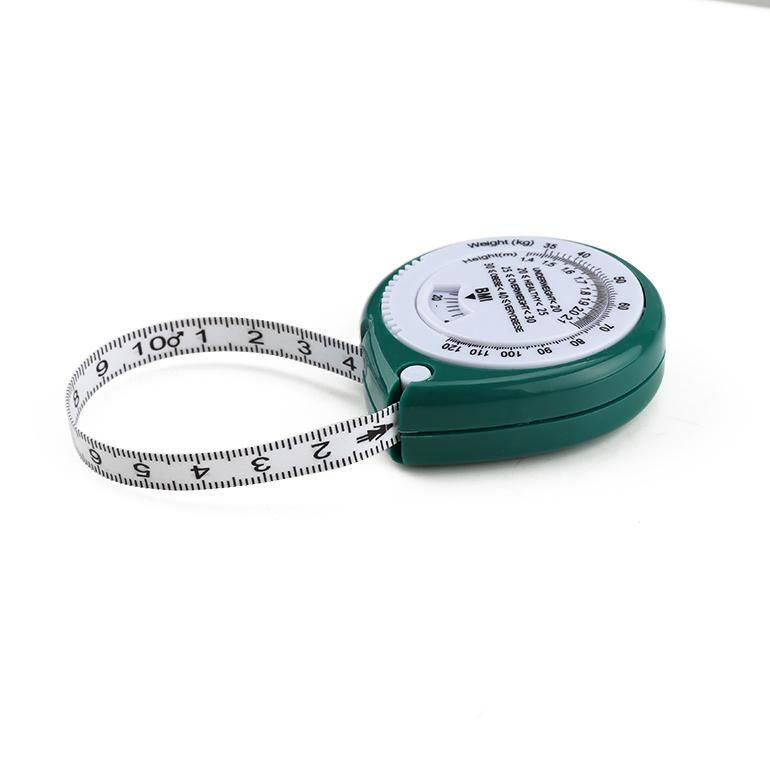 1.5 Meters Green Personalized Logo Mini Body BMI Measuring Tape