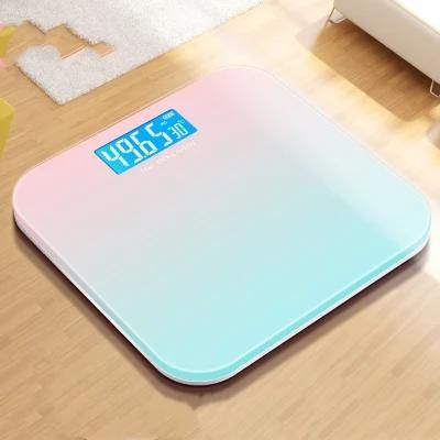 Digital Electronic Gradient Color Temperature Sensing Body Weight Bathroom Scale