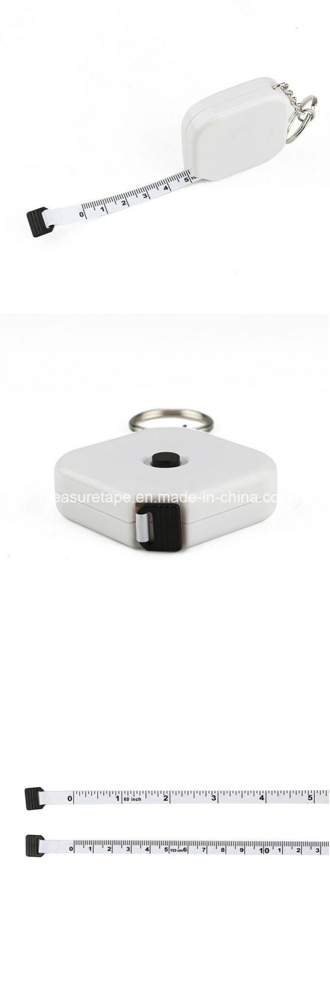 New Product Mini Square Retractable Plastic Measurement Tape