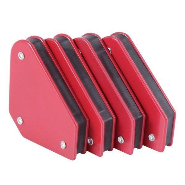 1 Set of 4 Welding Positioners Heavy Duty Magnetic Triangular Welding Accessories Matte Welding Fixing Tools