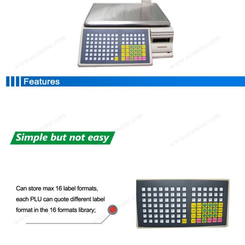 Price Printer Scale Barcode Printing Scale