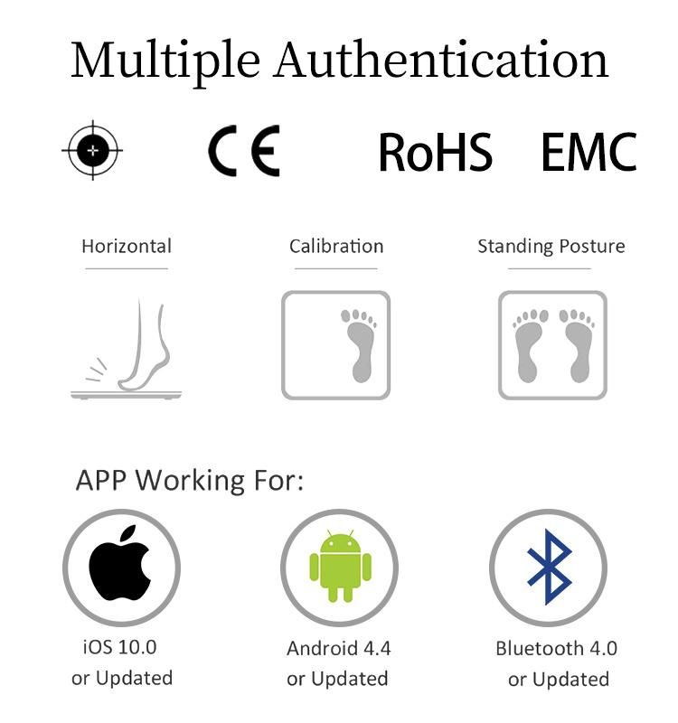 Bl-2801 Body Fat Scale with APP and Bluetooth