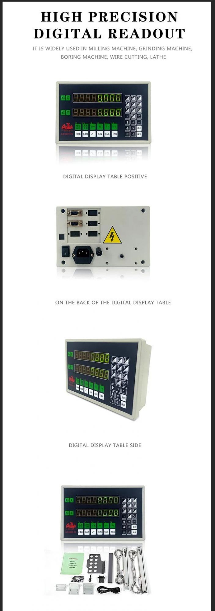 2 Axis Grating Digital Readout (DRO) for Machine Tools