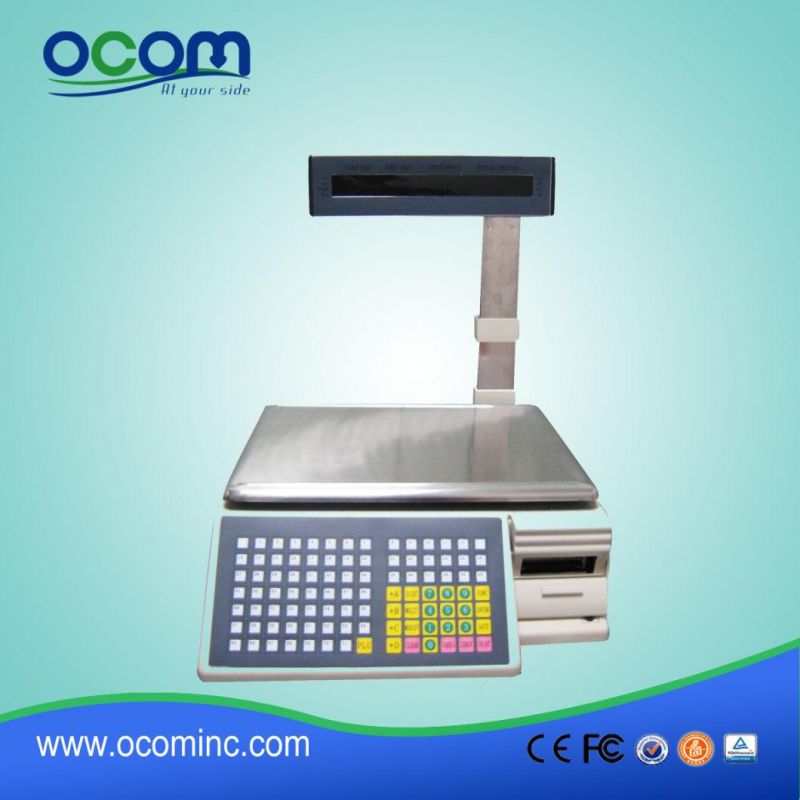 Digital Weighing Barcode Printing Scale for Supermarket