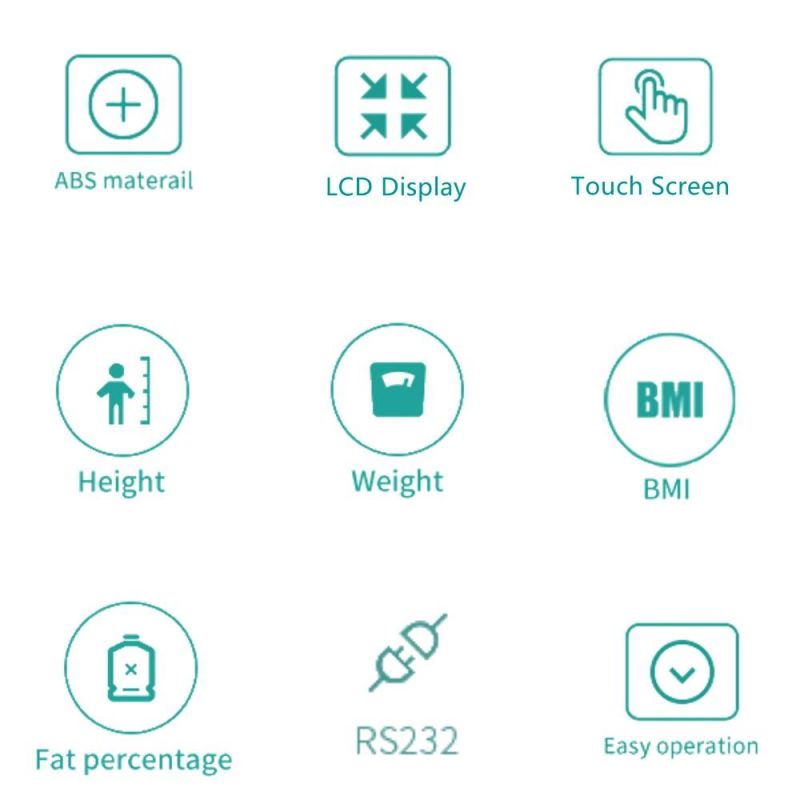 Electronic Height Weight and Fat and BMI Analysis Scale