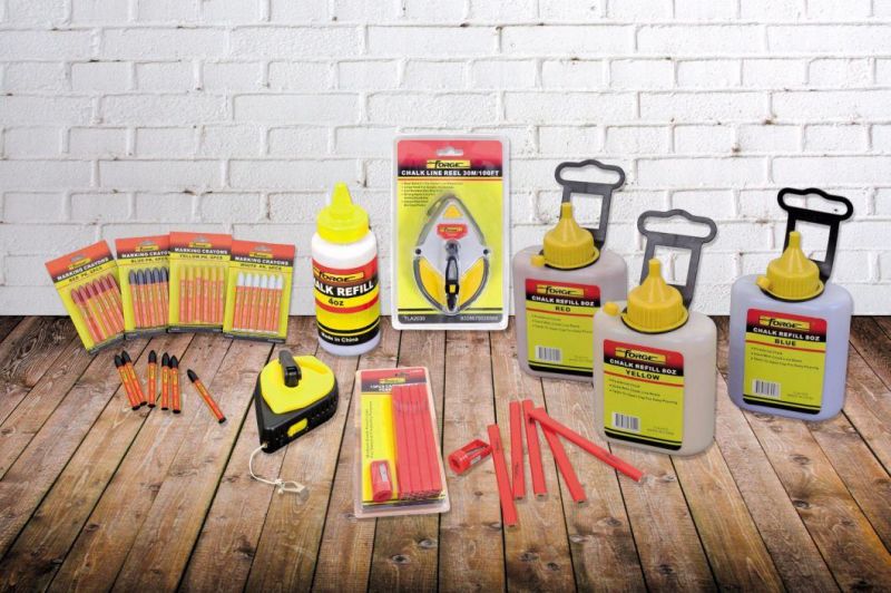 Chalk Line Reel Blue / Yellow / Red Powder Ink Chalk Refills