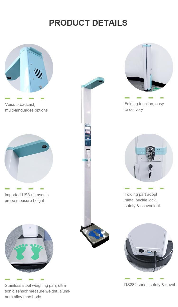 LED Screen Automatic Height Eeight Scale for Pharmacy