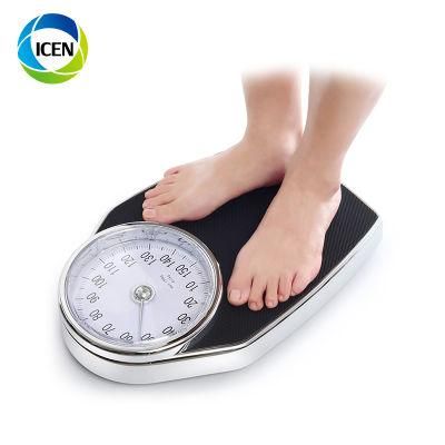 IN-G072 Portable Bathroom Mechanical Analog Digital Machine Weighing Scale