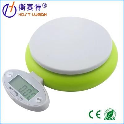 5kg/1g Green Digital Food Scale Kitchen Scale with Bowl