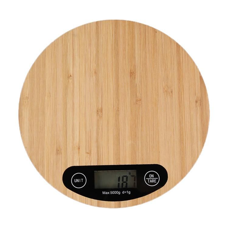 Amazon Online Kitchen Accessories Baking Equipment LCD Display Digital Table Food Bamboo Kitchen Scale