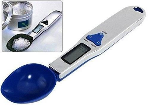 Digital LCD Weighing Food Spoon Scale for Cooking Kitchen Household Scale with Two Scoops