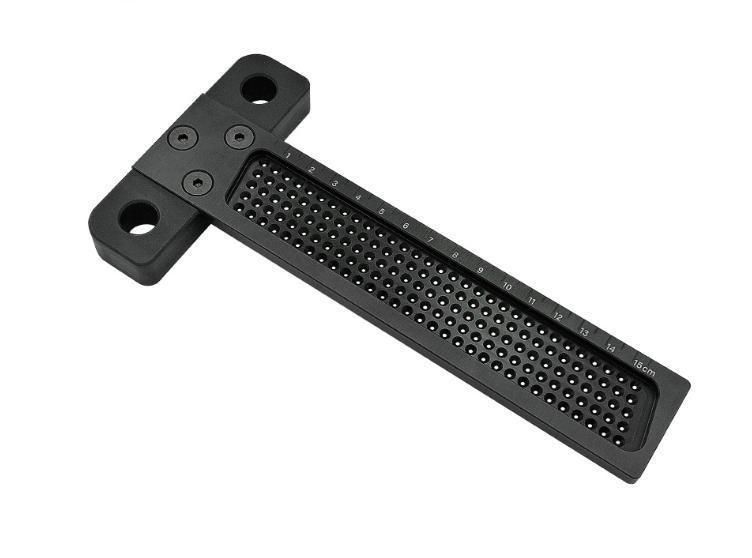 1 Black Stainless Steel Woodworking Scribe Ruler T-Shaped Ruler