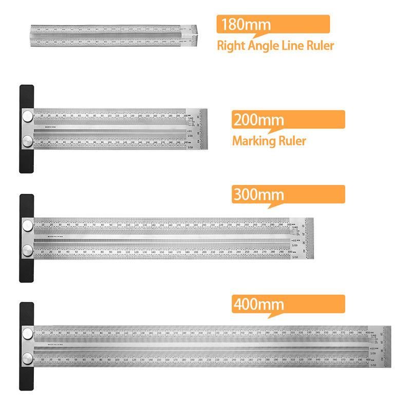 Cross-Border Special Supply, Hole Ruler, Over Line Ruler, Draw Line Ruler, Woodworking, Backrest Ruler, Scale Ruler, Stainless Steel Ruler