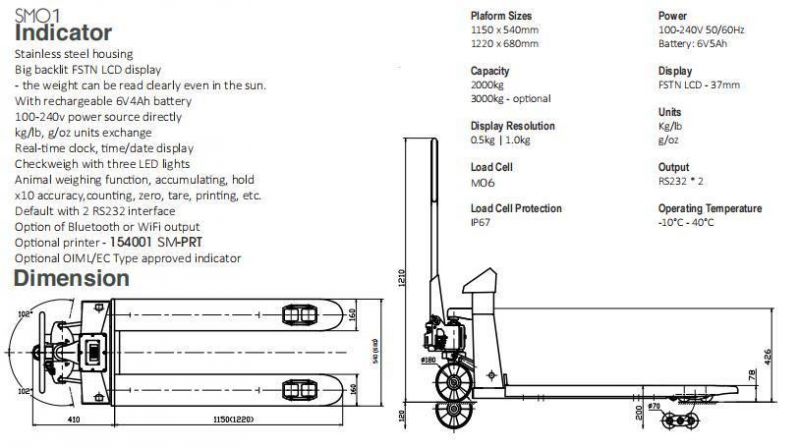 2.5t Electronic Forklift Scales